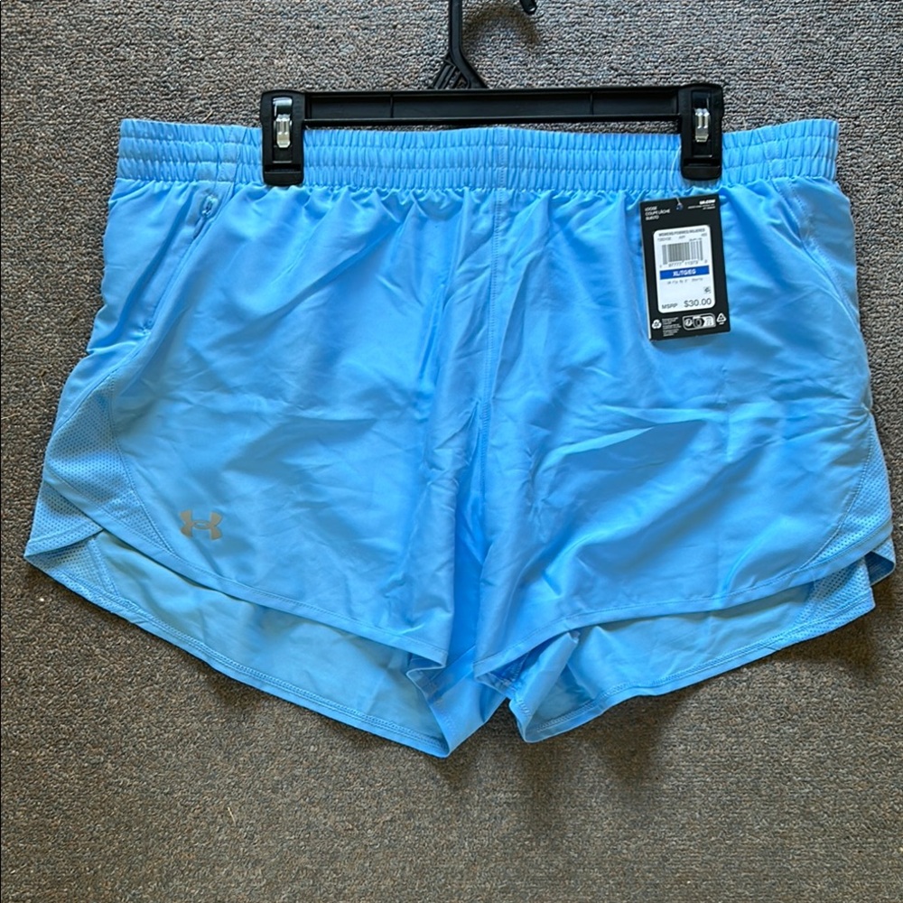 Under Armour Sky Blue Running Shorts XL - NWT